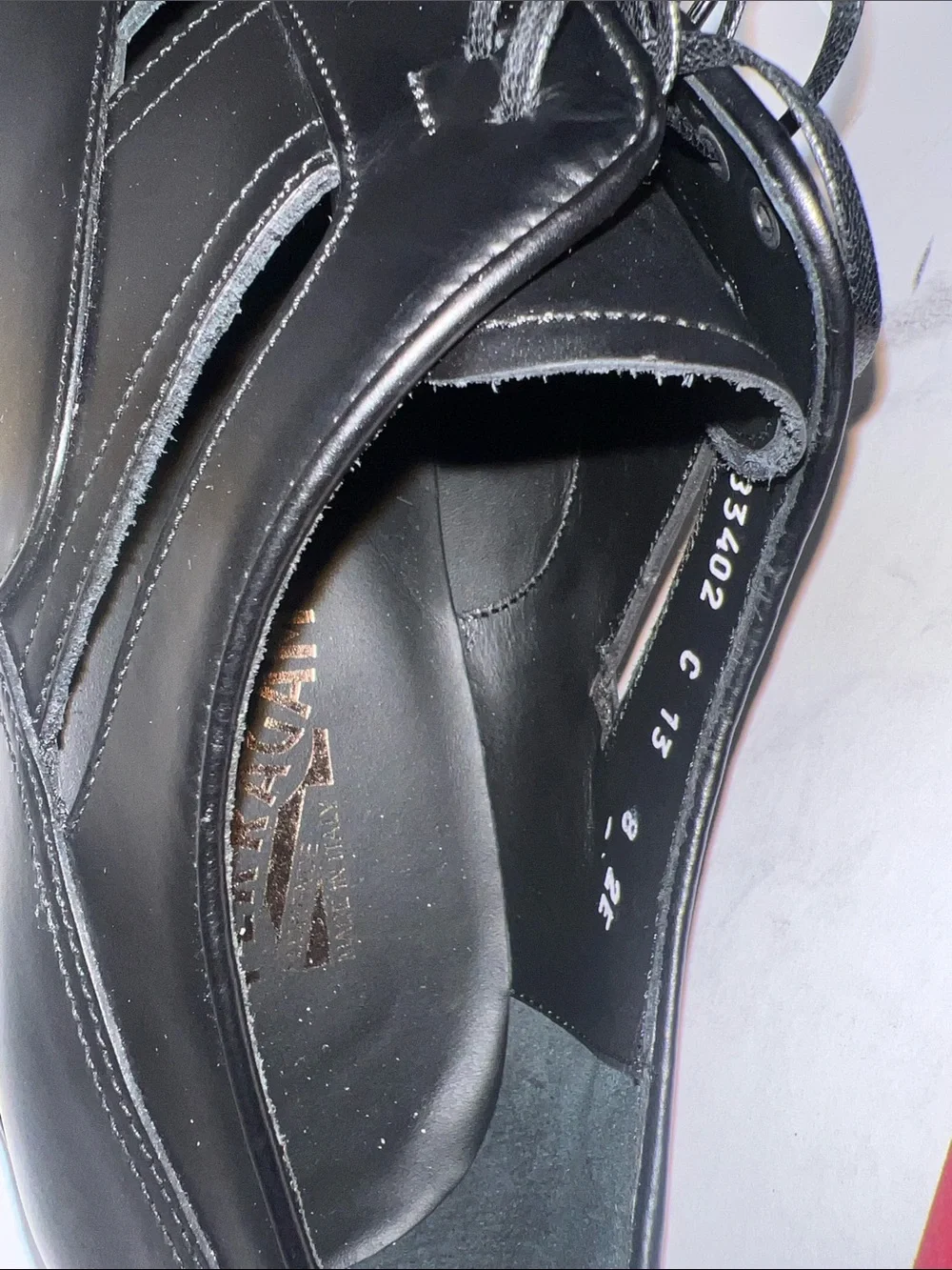 Salvatore Ferragamo Fort Black Calf Leather Derby Shoes